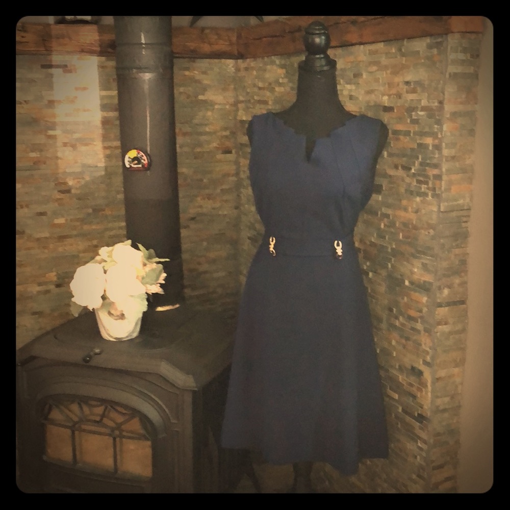 3-Ellen Tracy blue career dress size 4